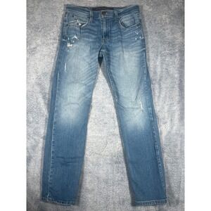 Marc Anthony Slim Fit Distressed Blue Jeans Mens 30x32 Medium Wash Stretch Denim